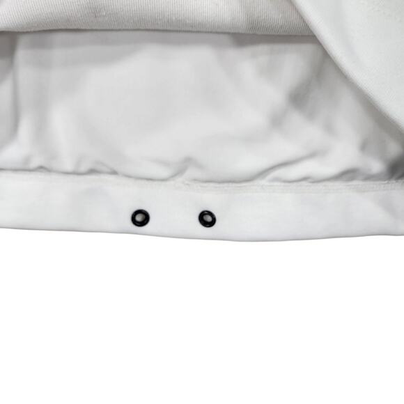 DKNY Sport 1/4 Zip Pullover Sweatshirt Women L Colorblock‎ Black White Blue LOGO - Picture 10 of 12